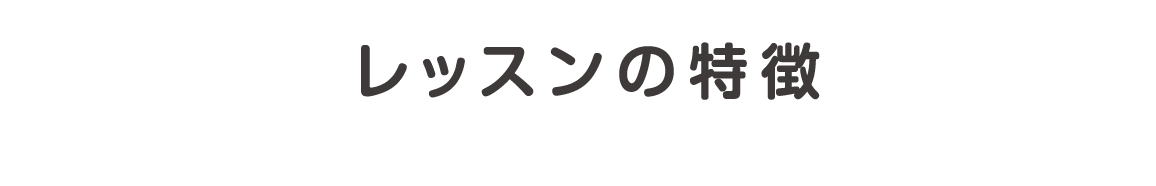 レッスンの特徴